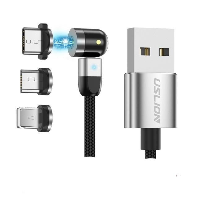 360 magnetic rotatable charging cable